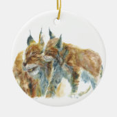 Lynx design keramisch ornament (Voorkant)