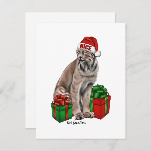 Lynx du Canada - carte de vacances (Devant / Derrière)