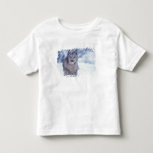 Lynx in de sneeuw aan de voet van het gebergte kinder shirts