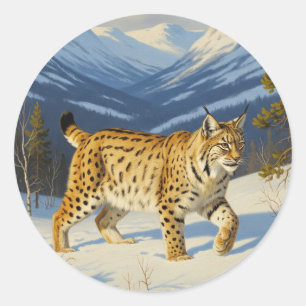 Lynx in Sarek Nationaal Park Zweden Reizen Ronde Sticker