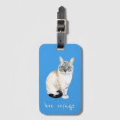 Lynx Point Siamese Cat Bagagelabel (Voorkant (verticaal))