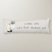 Lynx Point Siamese Cat Personalizeerd Lichaamskussen (Voorkant)