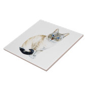 Lynx Point Siamese Cat Tegeltje (Zijkant)