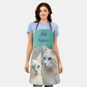 Lynx Point Siamese Kat Kunst Schort (Gedragen)