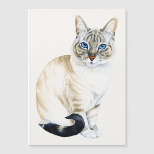 Lynx Point Siamese Kat Magnetische Kaart