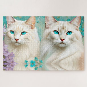 Lynx Point Siamese portretkunst Legpuzzel
