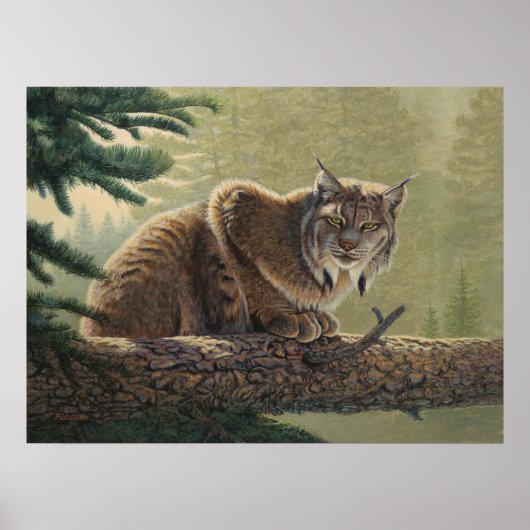 Lynx-schilderij - poster (Voorkant)