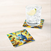 Lynx Vierkante Kartonnen Onderzetter (Insitu)