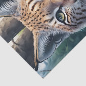 Lynx Waterverf Forest Art Tissuepapier (Detail)