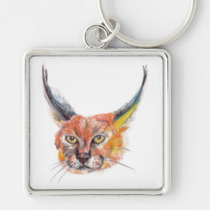 Lynx, wildlife tekening Sleutelring Sleutelhanger