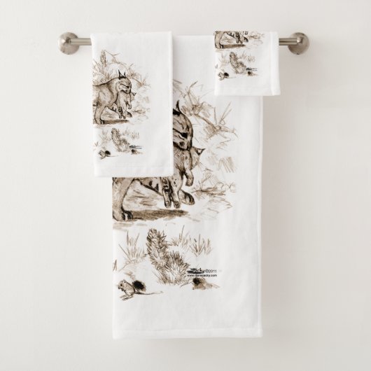 Lynxfamilie Bad Handdoek (Insitu)