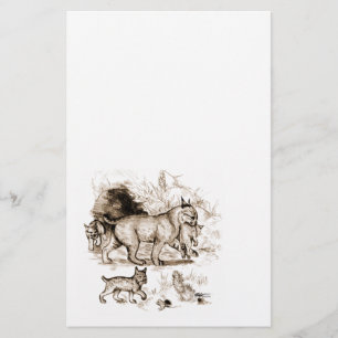 Lynxfamilie Briefpapier