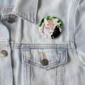 lynxkattenschilderij ronde button 5,7 cm (In situ)