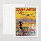  Lyon Aviation Week Travel Ad Briefkaart (Voorkant / Achterkant)