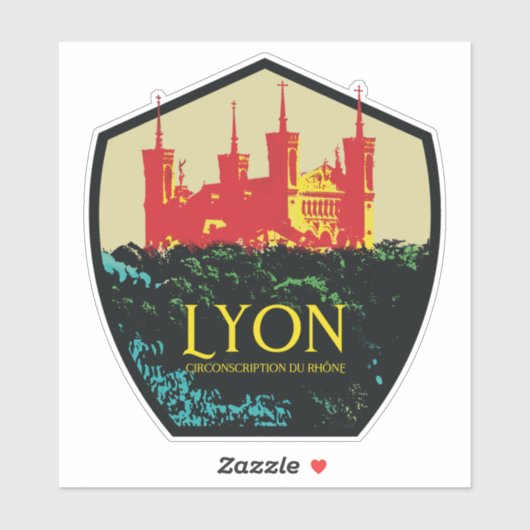 Lyon City Frankrijk is mijn trotse thuisstad Stick Sticker (Vel)