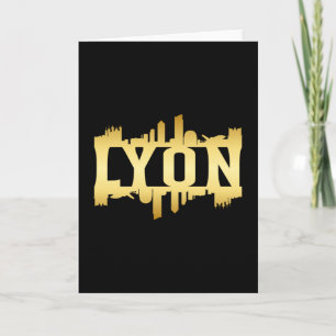 Lyon City Skyline Cityscape Trip Funny Gift Idee Kaart
