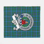 Lyon Clan Badge Tartan Pset Fleece Deken (Voorkant (Horizontaal))