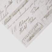 Lyon Factuur Frans Script Tissuepapier (Detail)