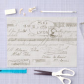 Lyon Factuur Frans Script Tissuepapier (Craft)