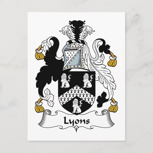 Lyon Family Crest Briefkaart (Voorkant)