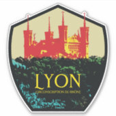Lyon France est mon fière ville Sticker (Devant)