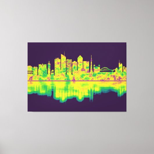 Lyon France Skyline Canvas Afdruk (Voorkant)