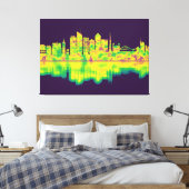 Lyon France Skyline Canvas Afdruk (Insitu (Slaapkamer))