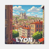 Lyon Frankrijk Basilica Reizen Magneet (Voorkant)