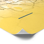 Lyon - Frankrijk Gele Stadskaart Poster (Hoek)