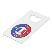 Lyon Frankrijk Kredietkaart Flessenopener (Voorkant Gekanteld)