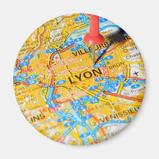 Lyon, Frankrijk Magneet (Voorkant)