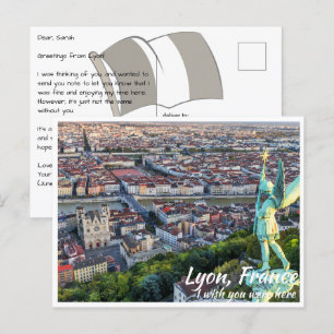 Lyon Frankrijk met Angel Briefkaart