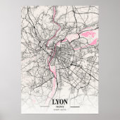 Lyon - Frankrijk Neapolitan City Map Poster (Voorkant)