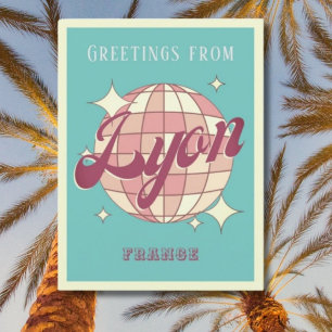 Lyon Frankrijk Retro Partij Briefkaart