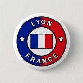 Lyon Frankrijk Ronde Button 5,7 Cm (Voorkant)