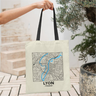 Lyon, Frankrijk, Stadsplatastas Tote Bag