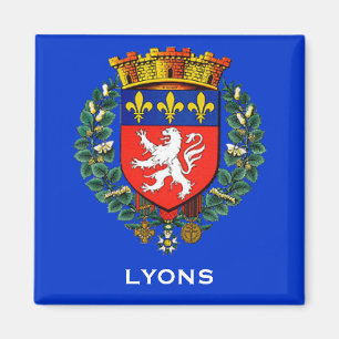 Lyon Frankrijk Wapenmunt Magnet Magneet