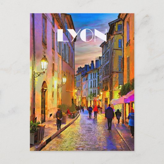 Lyon Photo Vintage Briefkaart (Voorkant)
