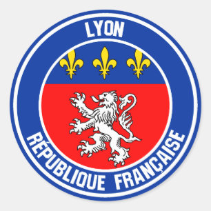 Lyon Round Emblem Ronde Sticker