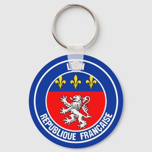 Lyon Round Emblem Sleutelhanger (Voorkant)