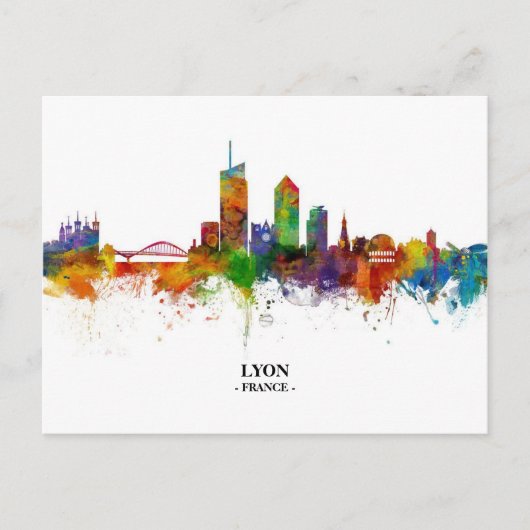 Lyon SKYLINE Briefkaart (Voorkant)