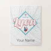 Lyon stad Frankrijk retro roster souvenir Legpuzzel (Verticaal)