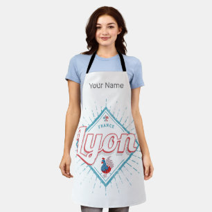 Lyon stad Frankrijk retro roster souvenir Schort