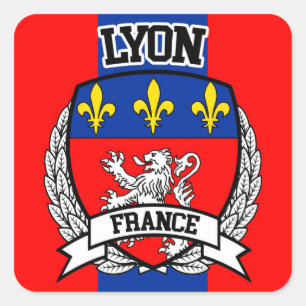 Lyon Vierkante Sticker
