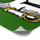 Lyon wapenschild Ierse vlag Poster (Hoek)