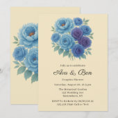 Lyons Blue Peony & Fig Paarse Roos Koppels Douche Kaart (Voorkant / Achterkant)