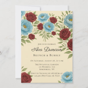 Lyons Blue Peony & Red Roses Brunch & Bubbly Kaart
