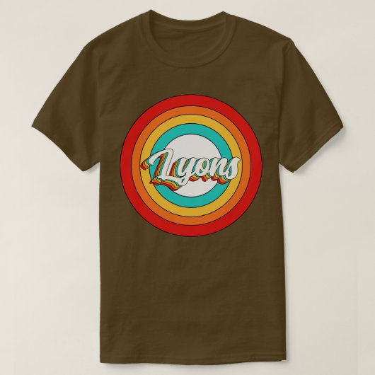 Lyons Naam Shirt  Lyons Circle (Design voorkant)