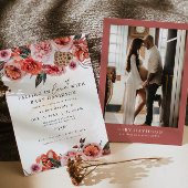 LYRA Boheemse Herfst Bloem Baby Shower Kaart