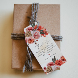LYRA Bohemen Herfst Floral Hartelijk dank Cadeaulabel